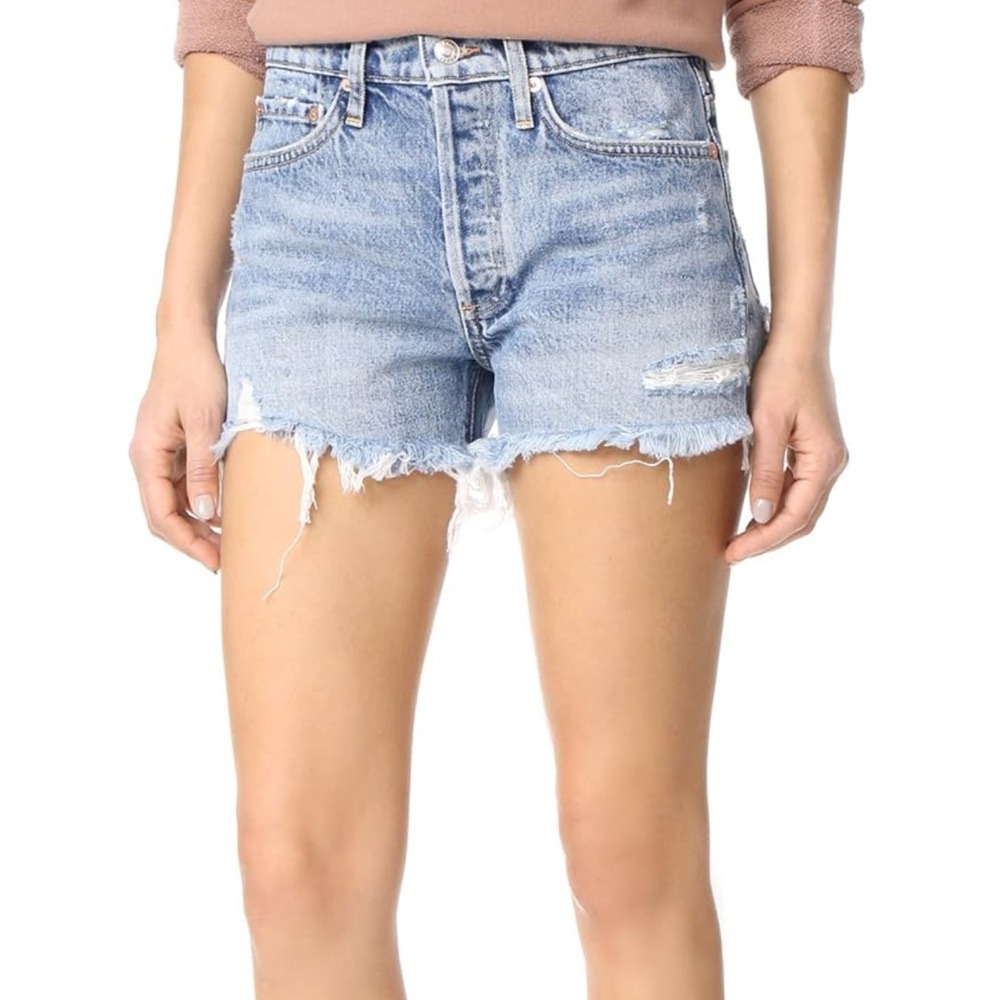 AGOLDE Women's Parker Vintage Cutoff Denim Shorts - 28